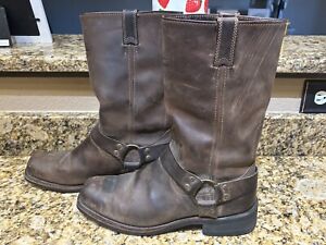 Harley-Davidson Pull-On Harness Boots 95355 Men’s Size 11.5 Brown Riding Motorcy