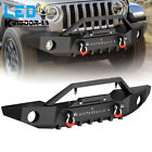 Front Bumper for 2007-2024 Jeep Wrangler JK JL Unlimited w/ Winch Plate D-Rings (For: Jeep Gladiator)
