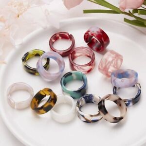 5pcs Colorful Resin Acrylic Knuckle Midi Rings Set Women Jewelry Gift Wholesale