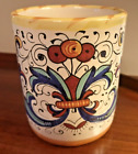 Meridiana Ceramiche Italy Handpainted Tumbler, Handle-Less Mug, Planter 3-1/2