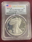 2021 W Silver Eagle Proof ~ PCGS PR-70 DCAM ~ Type 2 ~ First Strike