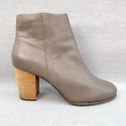 Vionic Boots Womens 10 Kennedy Booties Shoes Gray Leather Zip Orthotic Comfort
