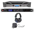 Crown Pro XTI6002 6000w Amplifier Amp, w/ DSP+Signal Processor System+Headphones