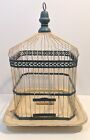 Decorative Bird Cage Shabby Chic Cottage Style Cream Blue Chippy Distressed Cute