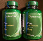 Puritan's Pride Zinc Gluconate 50 mg Lot Of 2 x 250 Caplets Vitamin Supplement