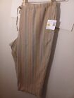 Sag Harbor Women's Life Of Leisure Linen/Lycell Capris New With Tags Size 3X