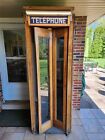 Bell Systems Vintage Wooden Telephone Booth Rotary Pay Phone and Fan