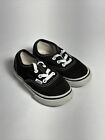 Vans Classic Shoes Lace Up Black White Toddler Size 6.5