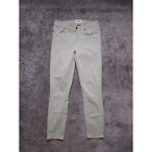 Paige Jeans 27 Verdugo Crop Stretch Jeans Skinny Ankle Off White Cream