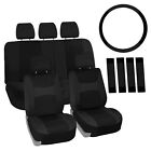 FH Group Car Seat Covers for Auto Steering Wheel Belt & 5 Head Rest - Full Set (For: 2014 Honda Accord)