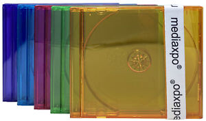 STANDARD Assorted Clear Color CD Jewel Case Lot