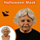 Old Woman Mask Halloween Cosplay Party Latex Realistic Full Masks Headgear USA