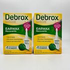 Debrox Earwax Removal Kit Drops Syringe Bulb 2PK x 0.5oz 8/24 !damaged box!