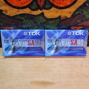 TDK Superior High Bias SA 90 TYPE II 2008 Blank Cassette Tapes Lot of 2 SEALED