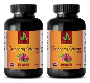 Raspberry Ketones Lean 1200mg with Resveratrol, Acai, Green Tea Extracts - 2 Bot