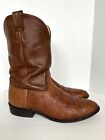 Nocona Bullhide Boots Mens 12 D Round Toe Cowboy Western Vintage Brown