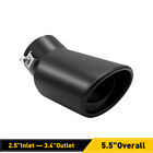 OXILAM Car Auto Black Exhaust Pipe Tail Muffler Tip Throat Tailpipe Auto Parts