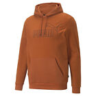 Puma Ess Elevated Polarfleece Logo Pullover Hoodie Mens Orange Casual Outerwear