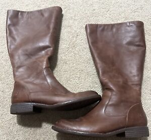 BORN Brown Leather North Riding Boots Women's Size 10 W71062 16