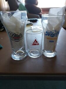 Blatz Beer Sham Glasses And A Tasting Glass - Excellent Condition!