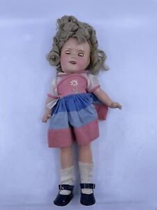 13” Vintage Ideal Compo Shirley Temple 13 Doll Compo Original Wig (rough) U3