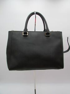 Michael Kors Kellen Black Saffiano Leather Satchel Handbag Purse