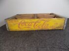 NICE 1967 (4)6-Pk. Yellow Coke Wood Crate-Oklahoma-Temple MFG.