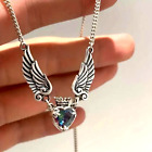 Fashion Heart Angel Wings Necklace Hip Hop Jewelry Gift Men Women Best Friends