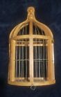 Antique Half  Bird Cage Wooden & Wire