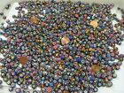 2 Pounds Assorted India Handmade Chevron Glass Spacer Beads Bulk Lot (PMP-21)