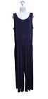 Zenana Knit Jumpsuit Romper size 1X pockets Navy Blue