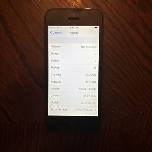 Apple iPhone 5 - 16GB - Black & Slate (AT&T) A1428 (GSM)