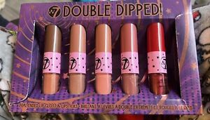 W7 Double Dipped Lip Gift Set - Lips Lipgloss Lip Gloss Ended Pink Nude Red Xmas