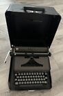 Vintage Royal Quiet Deluxe Portable Typewriter Black with Case Tortured Poets