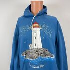 Price Edward Island Lighthouse Hoodie Sweatshirt Vtg 90s Made In Canada Size L