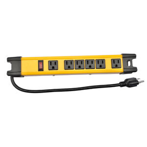 6 Outlet Power Strip  With 15 Amp Breaker