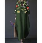 Plus Size Ladies Sundress Gown Womens Loose Summer Floral Boho Kaftan Maxi Dress