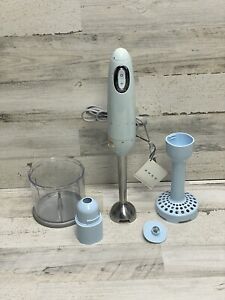 Smeg 50's Retro Blue Hand Blender with some Accessories Store Display Item
