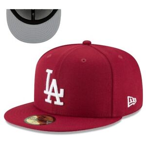 Los Angeles Dodgers MLB  59Fifty Fitted Hat -Burgundy
