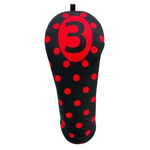 BEEJO’S Golf Club Headcover | Women’s Collection-Red and Navy Polka Dots