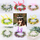 Women Floral Garland Wreath Flower Crown Festival Party Tiaras Headband Headwear
