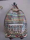 Sakroots Backpack Laptop Bag Colorful, Elephants, Peace Signs Lots of Pockets!