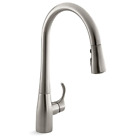 KOHLER 596-VS Simplice Pull Down Kitchen Faucet High Arch Vibrant Stainless