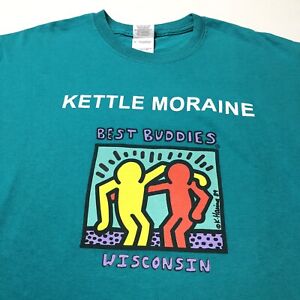 keith haring kettle moraine T-shirt Wisconsin Ohana Blue Size Medium
