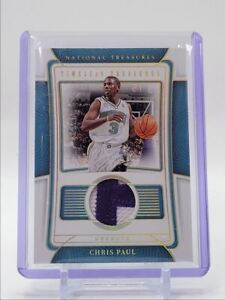 CHRIS PAUL 2022-23 NATIONAL TREASURES GAME USED PATCH GOLD /25 Q1300