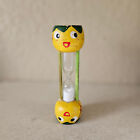 Vintage 60s 70s Mod Handmade Painted Faces Anthropomorphic Folk Hourglass Timer