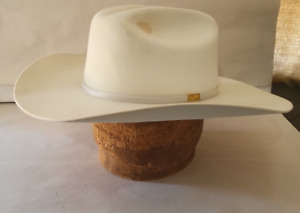 Resistol Western Self Conforming 6X Beaver Ivory Cowboy Hat 7-1/4