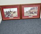 2 Bombay Company Hunt Scene Framed Prints Horses Dogs George Wright Prints