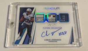 2021 Panini Immaculate Chris Johnson 3 Patch Laundry Tag On Card Auto.  1/1