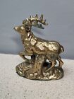 Vintage Brass Deer Buck Reindeer Figure 4.5